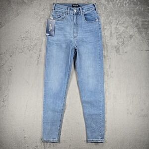 Matcha Jeans Barcelona Mom Tall Light Blue High Waist Spain Size Med NWT